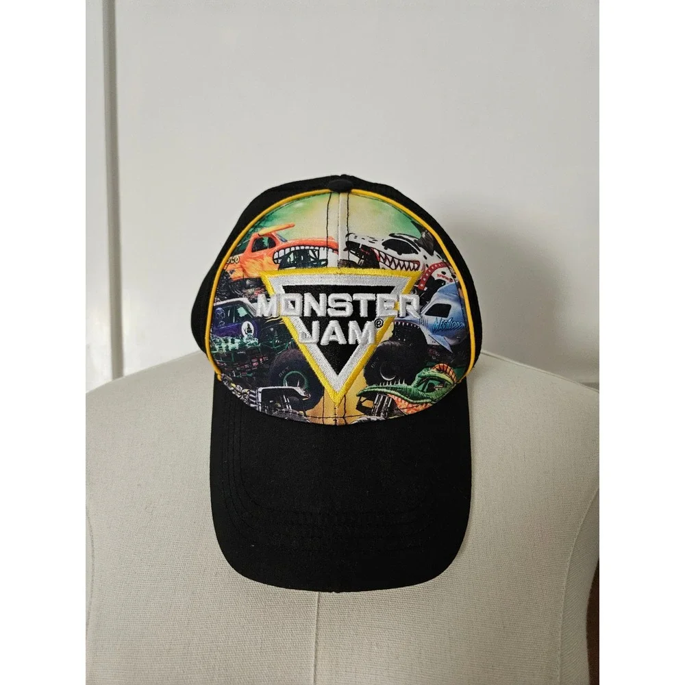 Monster Jam Youth Trucker Hat Black Mesh Snapback Monster Trucks Official 2019